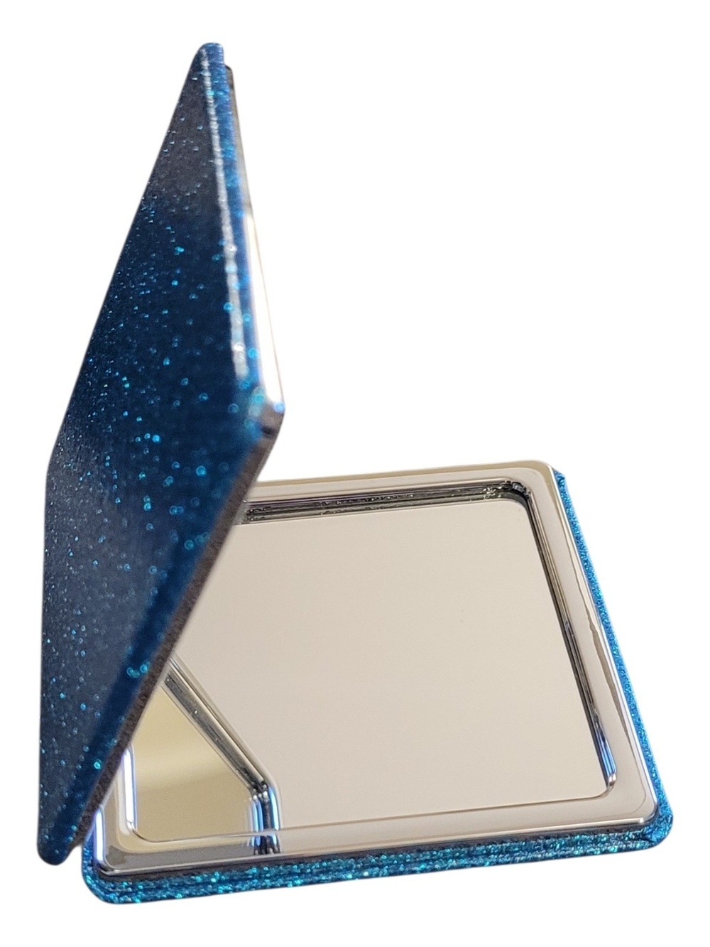 Glitter Compact Makeup Mirror - Blue